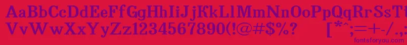 Bruskovaya120 Font – Purple Fonts on Red Background