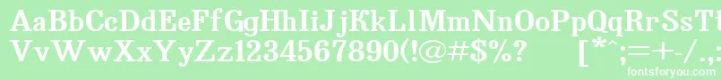 Bruskovaya120 Font – White Fonts on Green Background