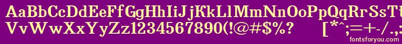 Bruskovaya120 Font – Yellow Fonts on Purple Background