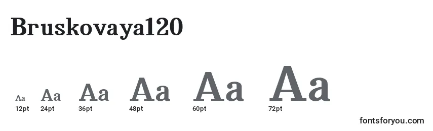 Размеры шрифта Bruskovaya120