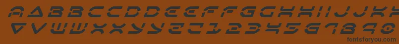 Oberondeuxtitleital-fontti – mustat fontit ruskealla taustalla