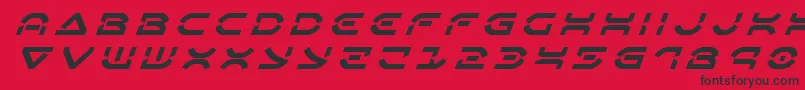Шрифт Oberondeuxtitleital – чёрные шрифты на красном фоне