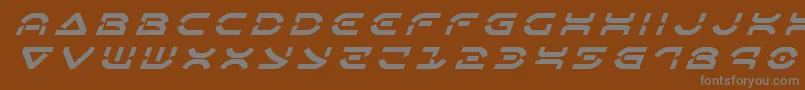 Oberondeuxtitleital Font – Gray Fonts on Brown Background