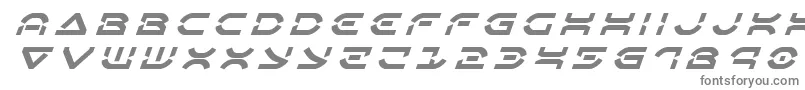 フォントOberondeuxtitleital – 白い背景に灰色の文字