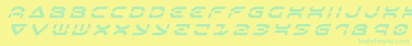 Czcionka Oberondeuxtitleital – zielone czcionki na żółtym tle