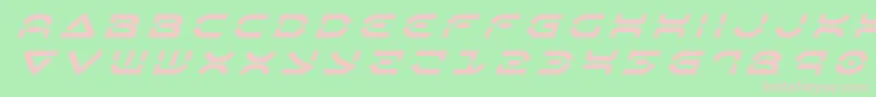 Oberondeuxtitleital Font – Pink Fonts on Green Background