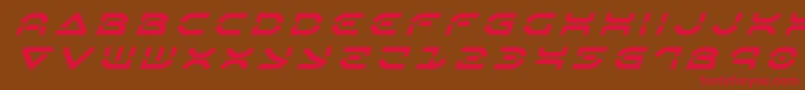 Oberondeuxtitleital Font – Red Fonts on Brown Background