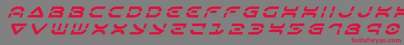 Oberondeuxtitleital Font – Red Fonts on Gray Background