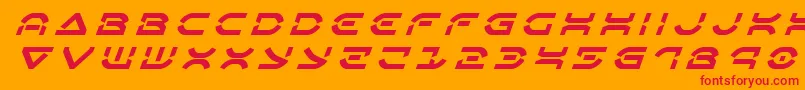 Oberondeuxtitleital Font – Red Fonts on Orange Background