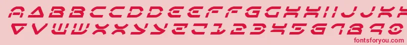 フォントOberondeuxtitleital – ピンクの背景に赤い文字