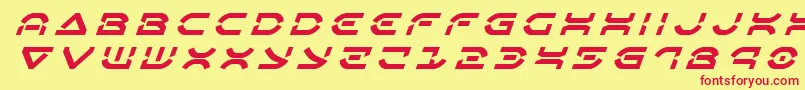 Шрифт Oberondeuxtitleital – красные шрифты на жёлтом фоне