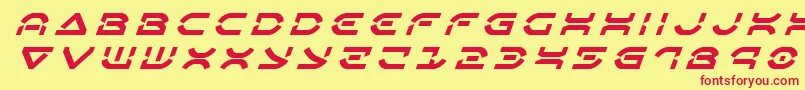 Oberondeuxtitleital Font – Red Fonts on Yellow Background