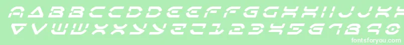 Oberondeuxtitleital Font – White Fonts on Green Background