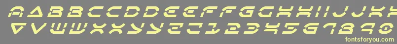 Шрифт Oberondeuxtitleital – жёлтые шрифты на сером фоне