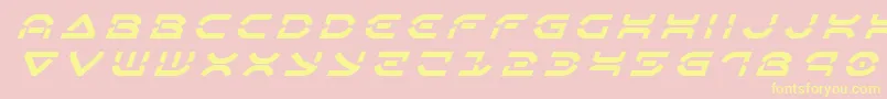 Fonte Oberondeuxtitleital – fontes amarelas em um fundo rosa