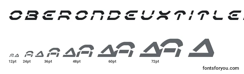 Размеры шрифта Oberondeuxtitleital