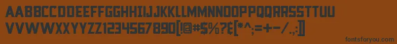 Blocktastic Font – Black Fonts on Brown Background