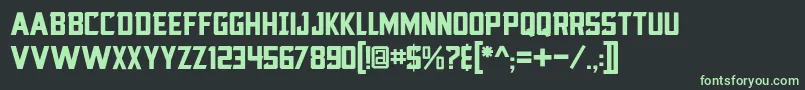 フォントBlocktastic – 黒い背景に緑の文字