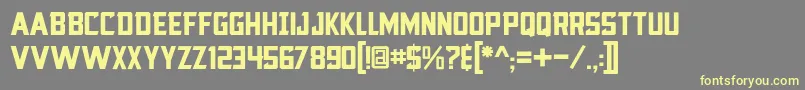 Blocktastic Font – Yellow Fonts on Gray Background