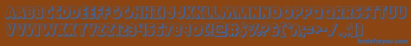 Governor3D Font – Blue Fonts on Brown Background