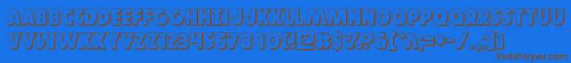 Governor3D Font – Brown Fonts on Blue Background