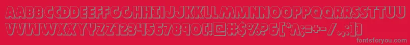 Governor3D Font – Gray Fonts on Red Background
