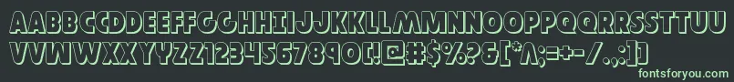 Governor3D Font – Green Fonts on Black Background