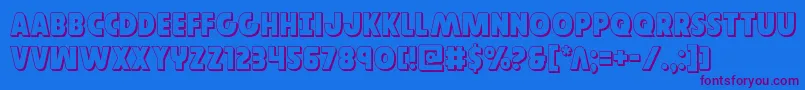 Governor3D-Schriftart – Violette Schriften auf blauem Hintergrund