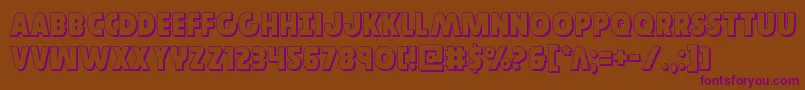 Governor3D Font – Purple Fonts on Brown Background