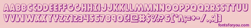 Governor3D Font – Purple Fonts on Pink Background