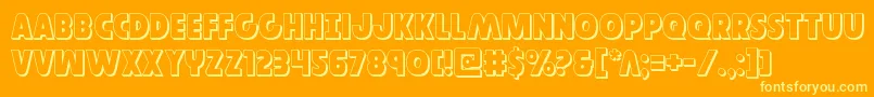 Governor3D Font – Yellow Fonts on Orange Background