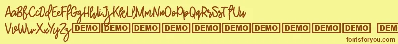 Burston Font – Brown Fonts on Yellow Background