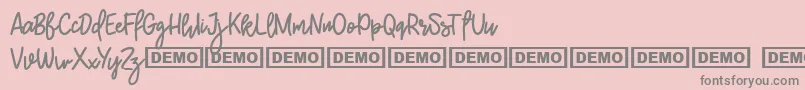 Burston Font – Gray Fonts on Pink Background