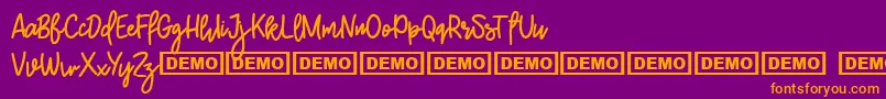 Burston Font – Orange Fonts on Purple Background