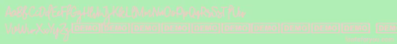 Burston Font – Pink Fonts on Green Background