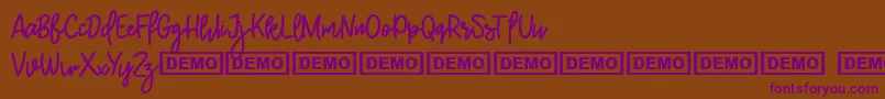 Burston Font – Purple Fonts on Brown Background