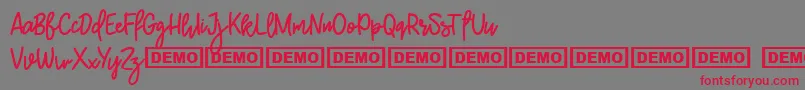Burston Font – Red Fonts on Gray Background