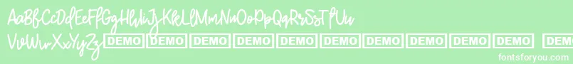 Burston Font – White Fonts on Green Background