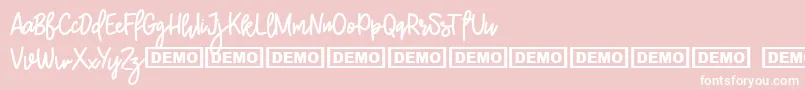 Burston Font – White Fonts on Pink Background