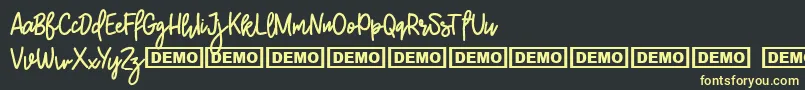 Burston Font – Yellow Fonts on Black Background