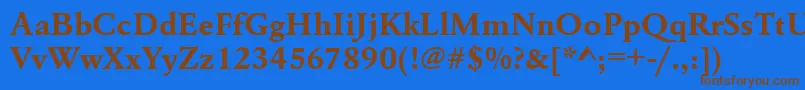 UrwgaramondtwidBold Font – Brown Fonts on Blue Background