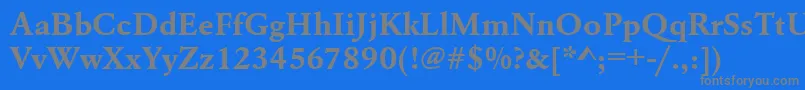 UrwgaramondtwidBold Font – Gray Fonts on Blue Background