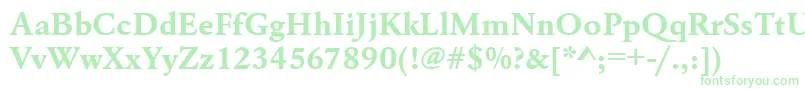 UrwgaramondtwidBold Font – Green Fonts on White Background