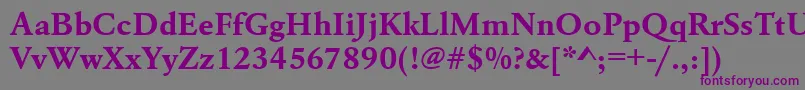 UrwgaramondtwidBold Font – Purple Fonts on Gray Background