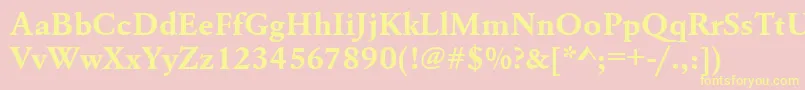 UrwgaramondtwidBold Font – Yellow Fonts on Pink Background