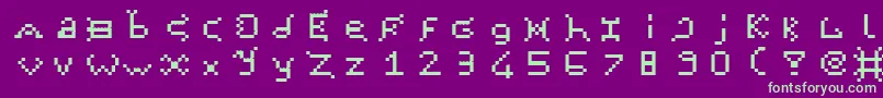 Шрифт Furkan19098 – зелёные шрифты на фиолетовом фоне