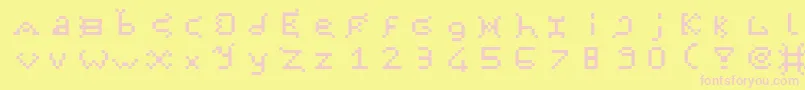 Furkan19098 Font – Pink Fonts on Yellow Background