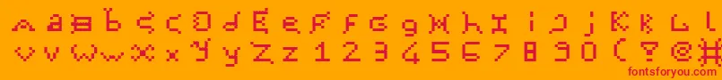 Furkan19098 Font – Red Fonts on Orange Background
