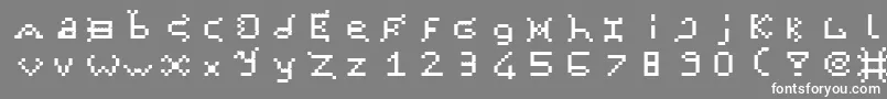 Furkan19098 Font – White Fonts on Gray Background