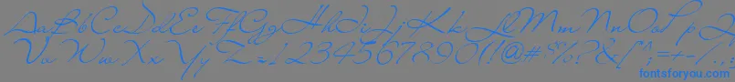 Lainyday-Schriftart – Blaue Schriften auf grauem Hintergrund
